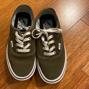 Green suede comfy cush vans - only worn once